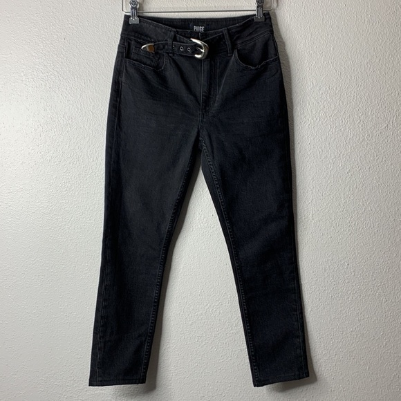 Paige Hoxton Ankle Peg Black Jeans with Belt size 27 - Picture 4 of 9
